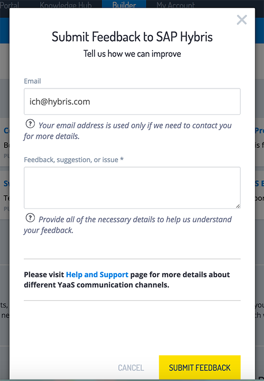 Feedback form