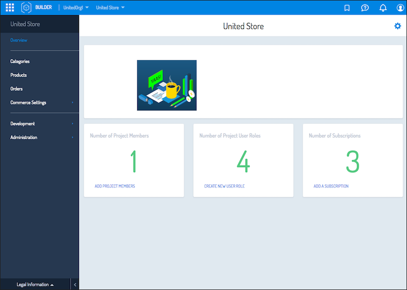 The project dashboard