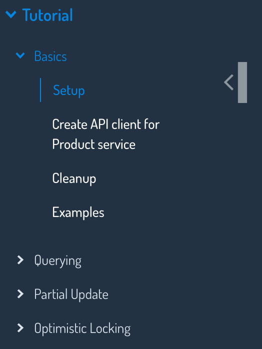 Example with new, third-level navigation.