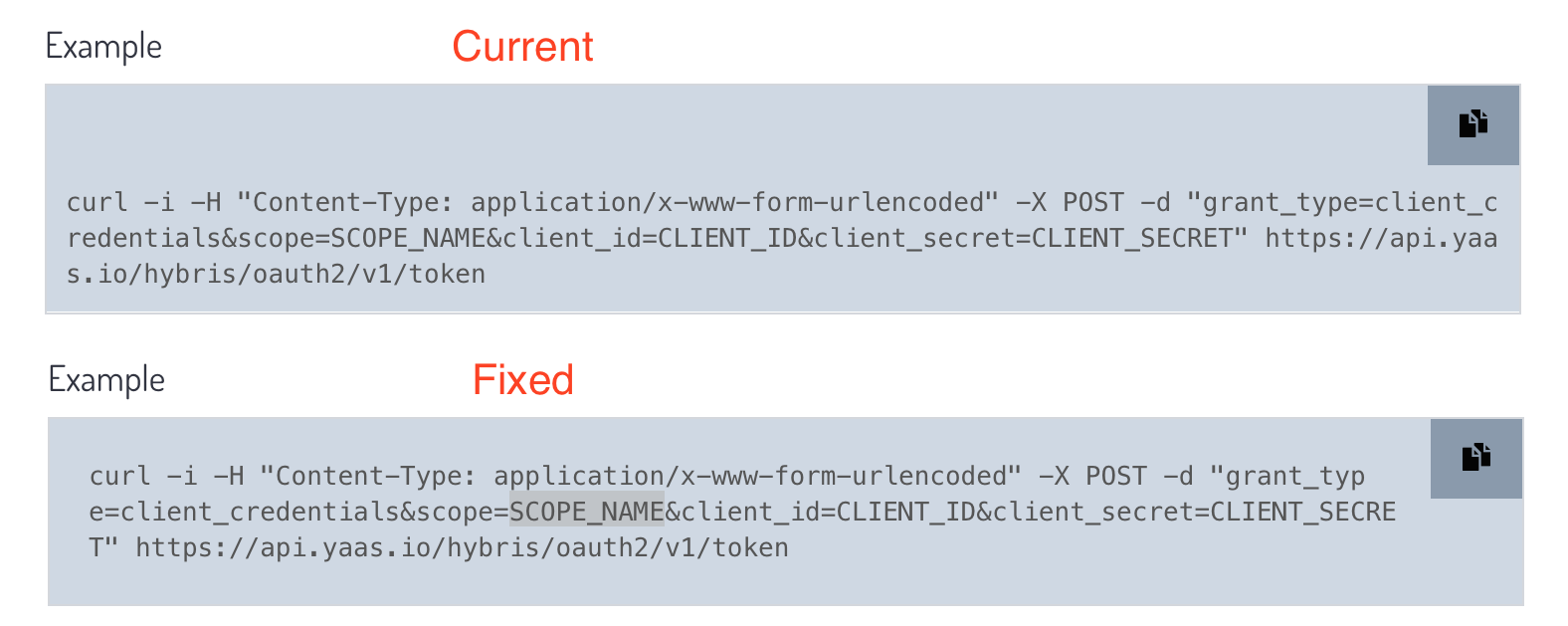 Before and after fixing a bug.