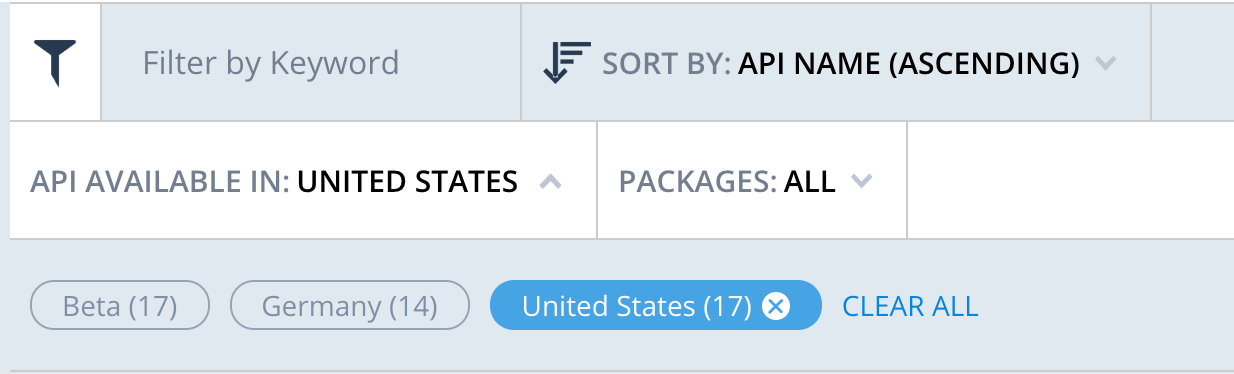 Filter based on geolocation