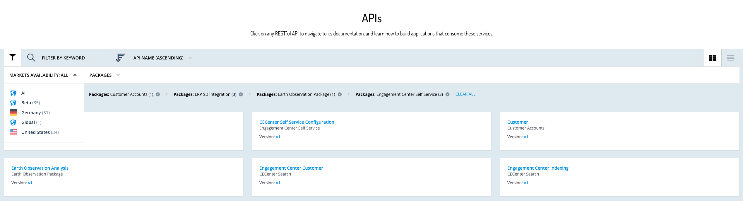 API Docs and Release Notes filtering UI improvements - Multi Select