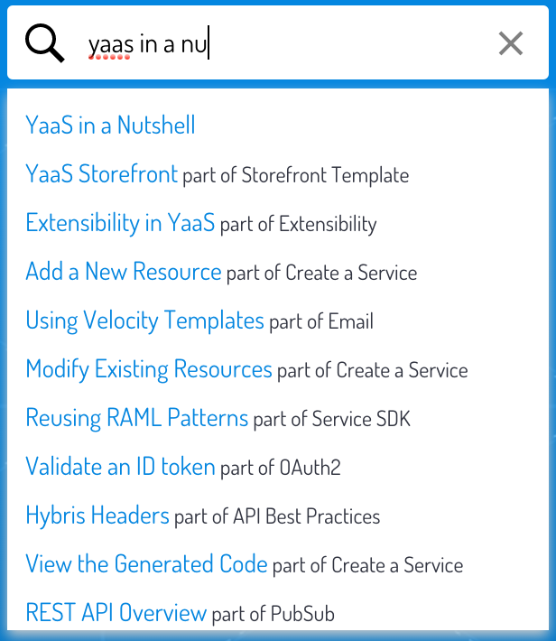 Sample of a search for title.