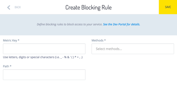Create Blocking Rule