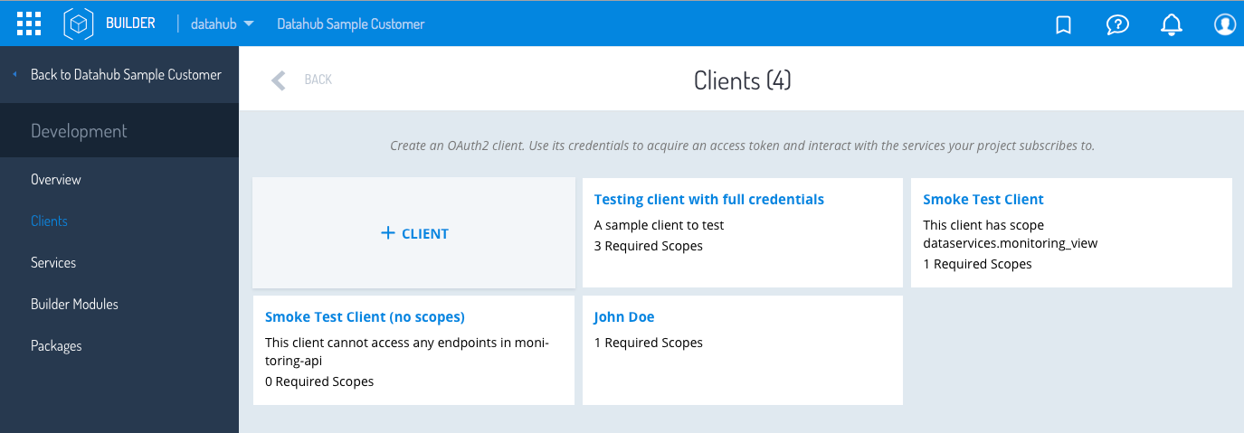 Choose Client Name