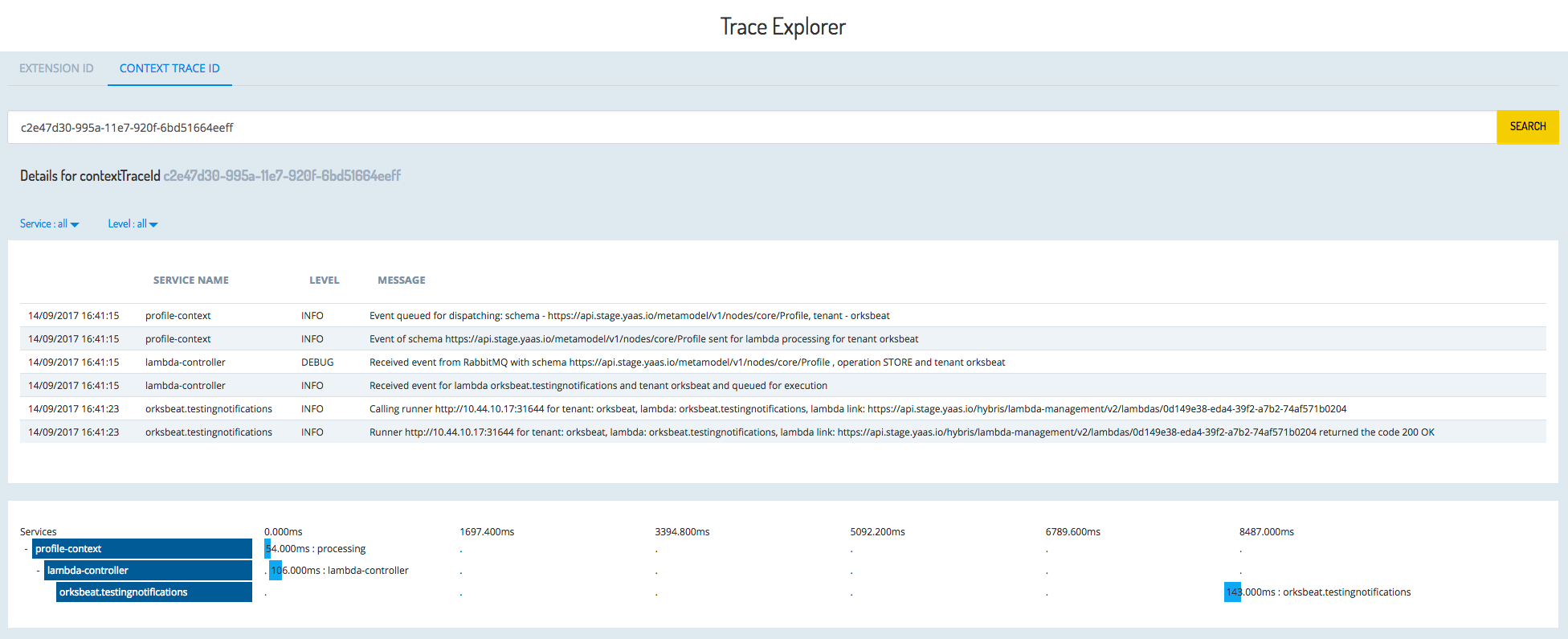 Trace Explorer