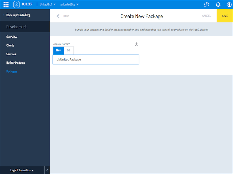 Create a package