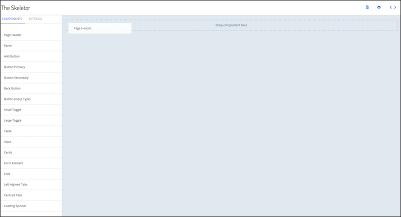 The Skeleton Creator UI