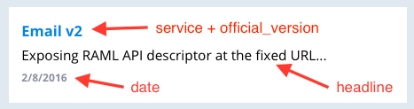 Release Note Heading